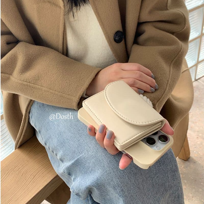 コンパクト財布 上質レザー極薄二つ折り財布