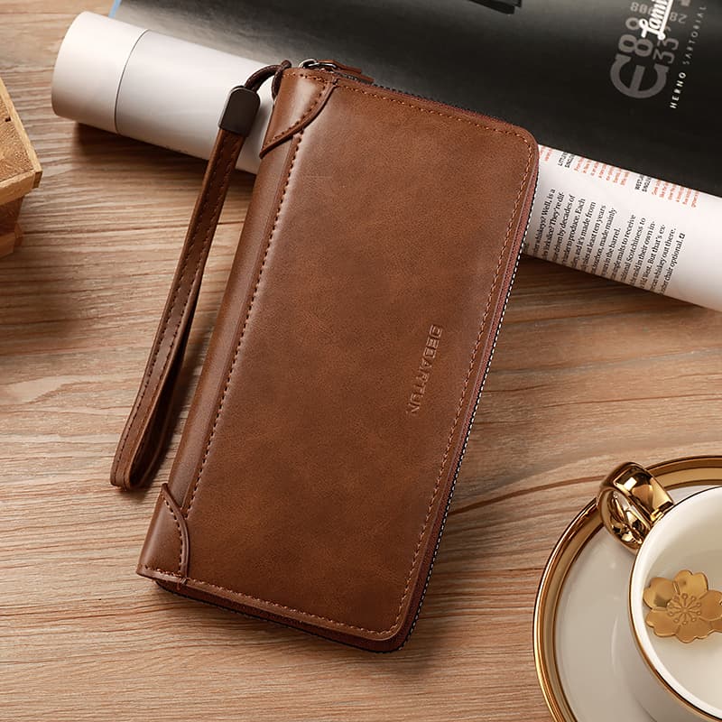 コンパクト 財布 上質な牛革使用 大人の薄型ラウンド財布