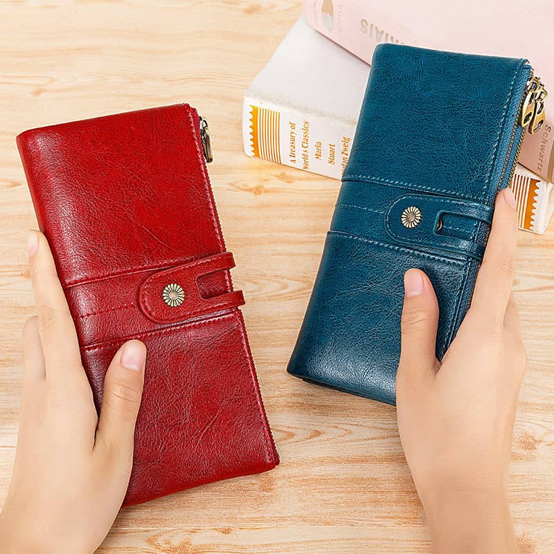 コンパクト 財布 本革二つ折り多機能長財布