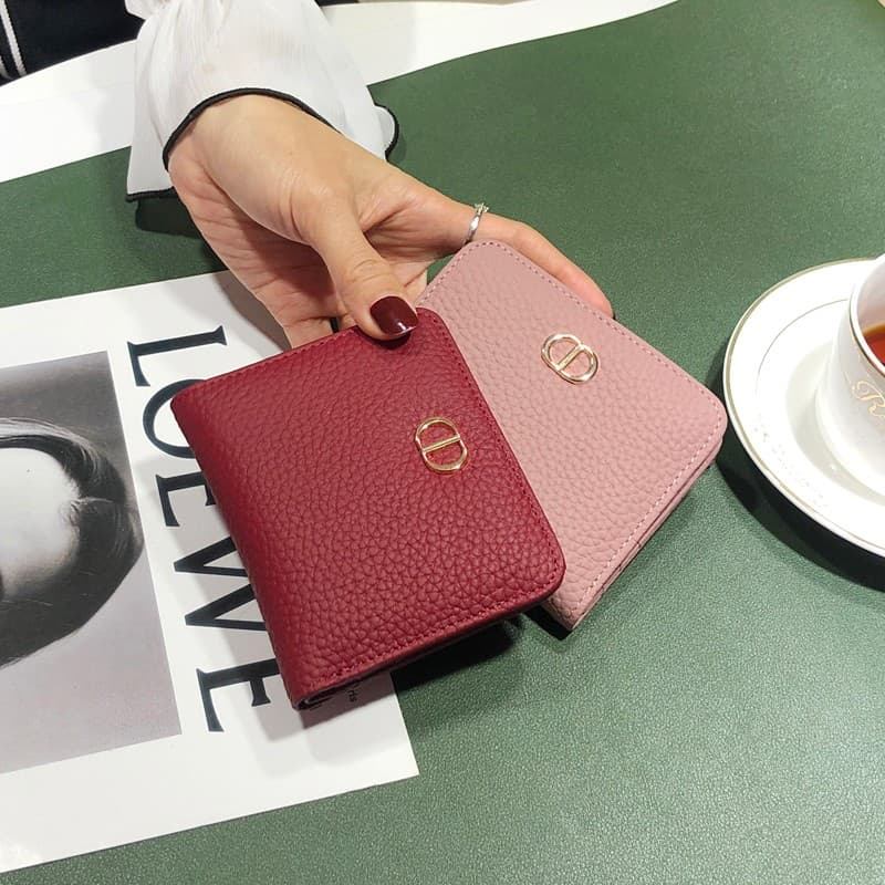 コンパクト財布 上質な質感 二つ折り ミニ財布