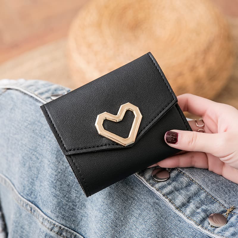 コンパクト 財布 メタルハート コンパクト三つ折り財布