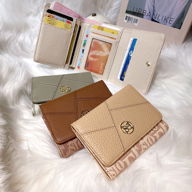 コンパクト 財布 三つ折り 高級感漂う牛革製ミニ財布