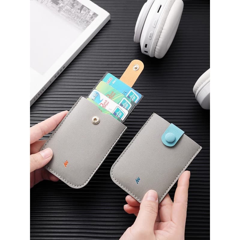 コンパクト 財布 薄型カード収納 スナップ留め 極小財布