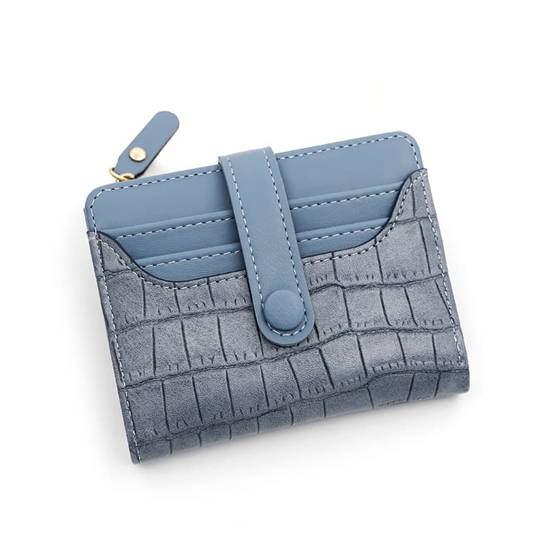 コンパクト 財布 なめし革シンプル三つ折りミニ財布