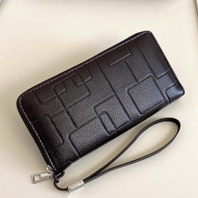 コンパクト 財布 型押し幾何学模様 コンパクト財布＆長財布セット