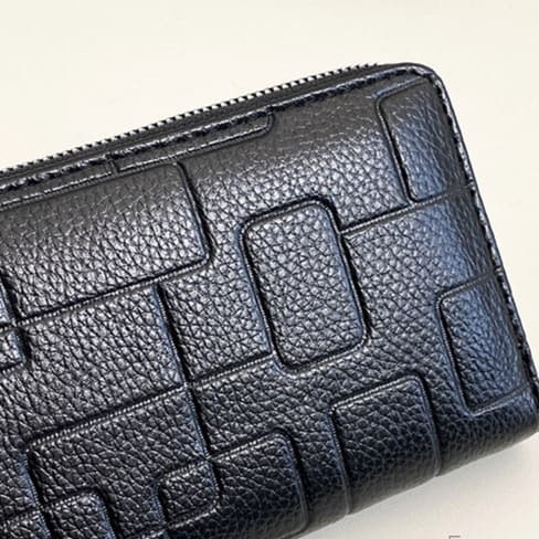 コンパクト 財布 型押し幾何学模様 コンパクト財布＆長財布セット