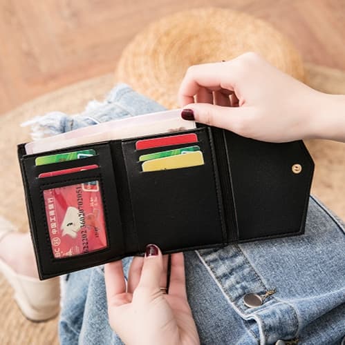 コンパクト 財布 メタルハート コンパクト三つ折り財布