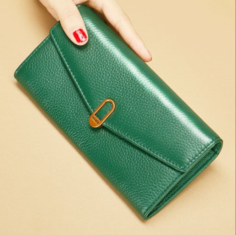 コンパクト 財布 シンプル上質な本革コンパクト長財布