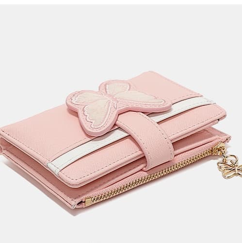 コンパクト 財布 大人可愛い蝶々二つ折りミニ財布