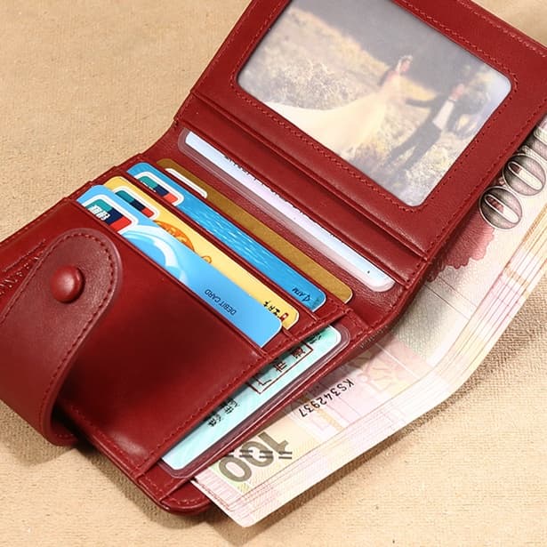 コンパクト 財布 本革シンプル スナップミニ財布