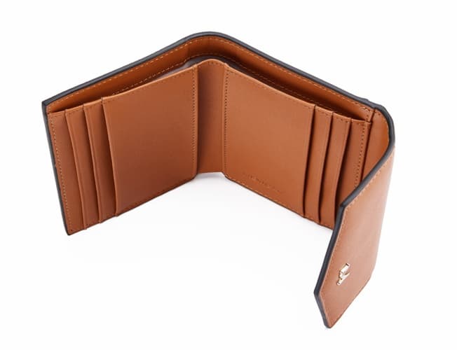 コンパクト 財布 模様入り上質レザーミニ財布