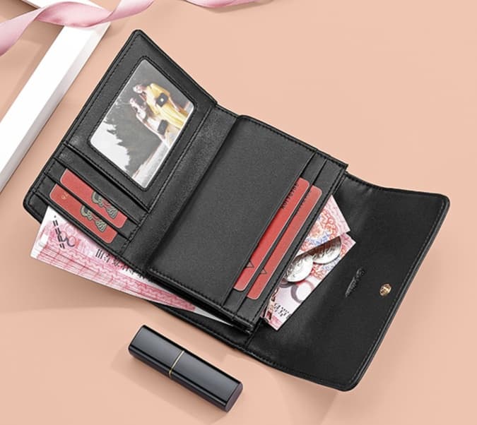 コンパクト 財布 三つ折り キルティングデザイン三つ折りミニ財布