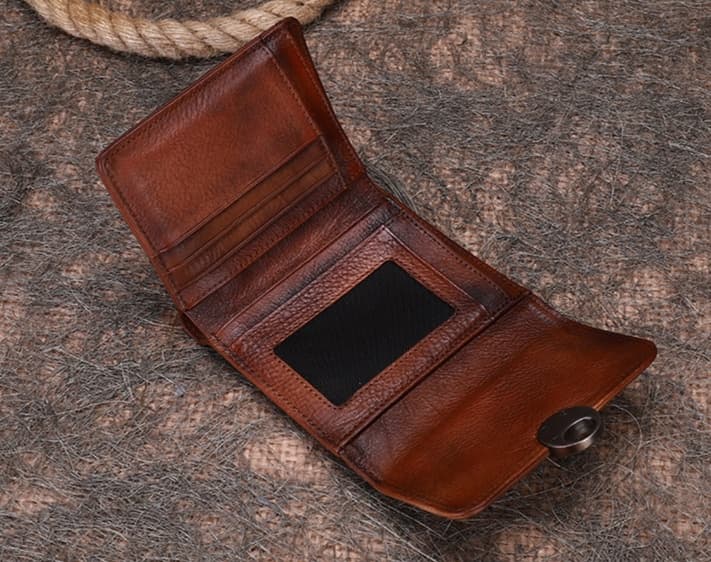 コンパクト 財布 三つ折り 本革職人の手作り三つ折り財布