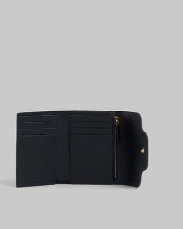 コンパクト 財布 三つ折り 上品な金具付きミニ財布