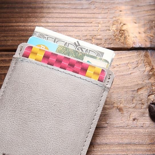 コンパクト 財布 薄型本革ミニマル財布 スマートカードホルダー