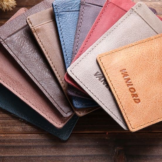 コンパクト 財布 薄型本革ミニマル財布 スマートカードホルダー