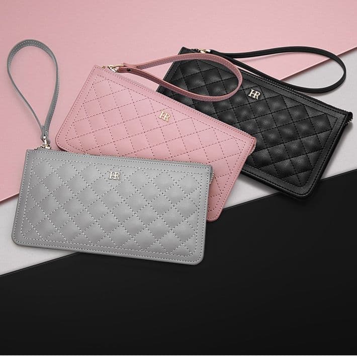 コンパクト 財布 キルティングステッチのコンパクト長財布