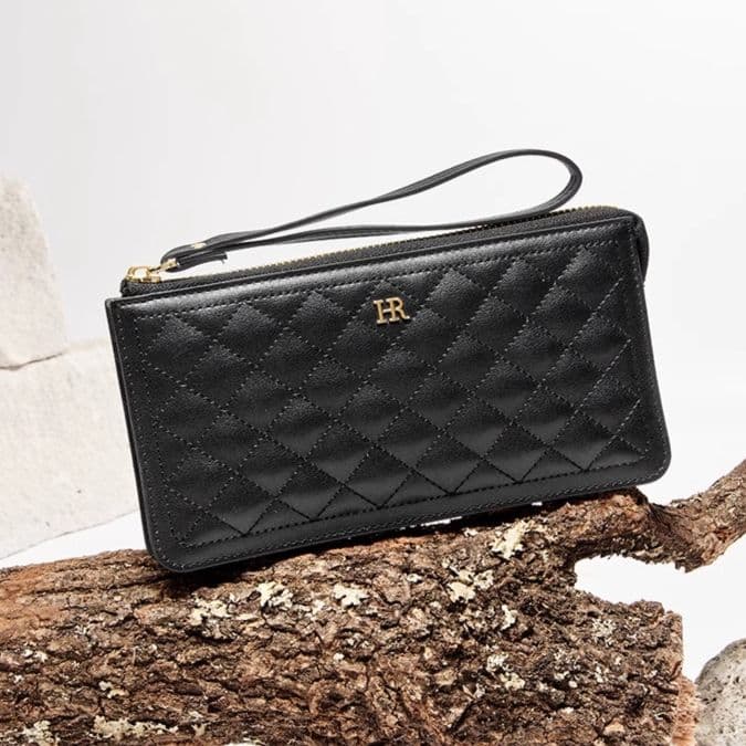 コンパクト 財布 キルティングステッチのコンパクト長財布