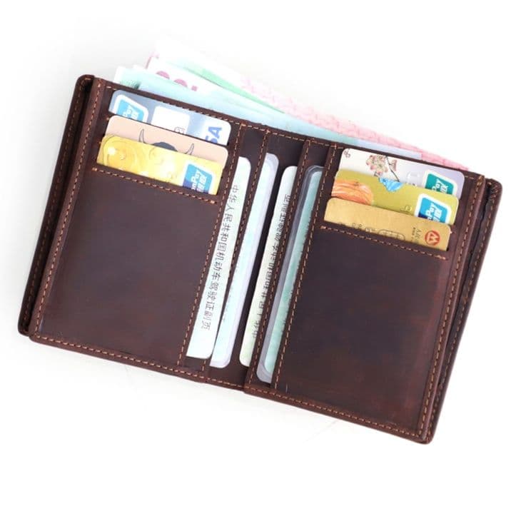 コンパクト 財布 職人手縫い本革二つ折り財布