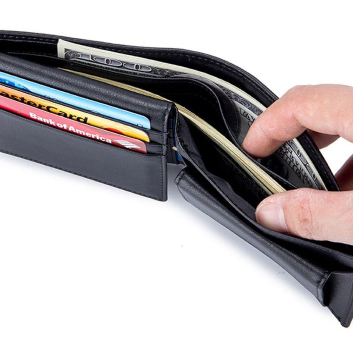 コンパクト 財布 多機能カード収納 本革二つ折り財布