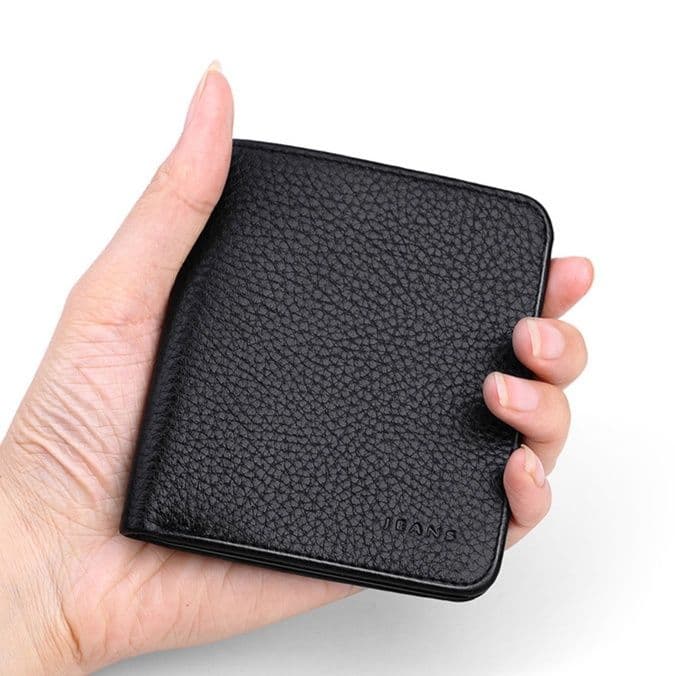 コンパクト 財布 多機能二つ折り身分証ウォレット