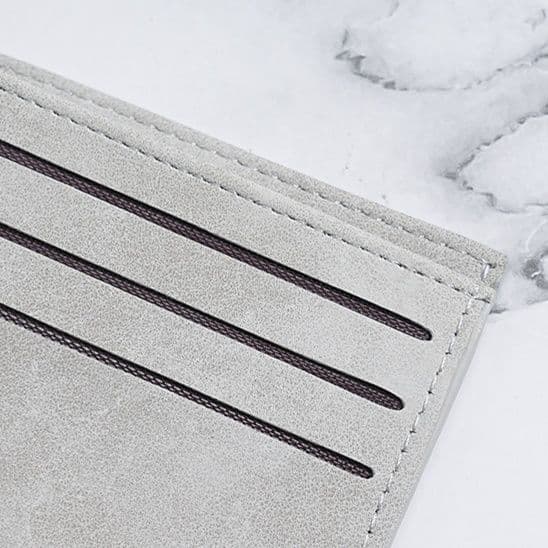 コンパクト 財布 上質スエード極薄二つ折り財布