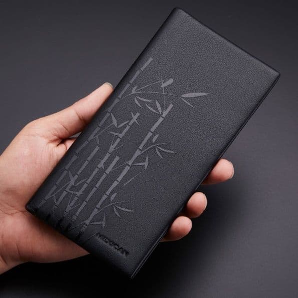 コンパクト 財布 竹模様 薄型長財布