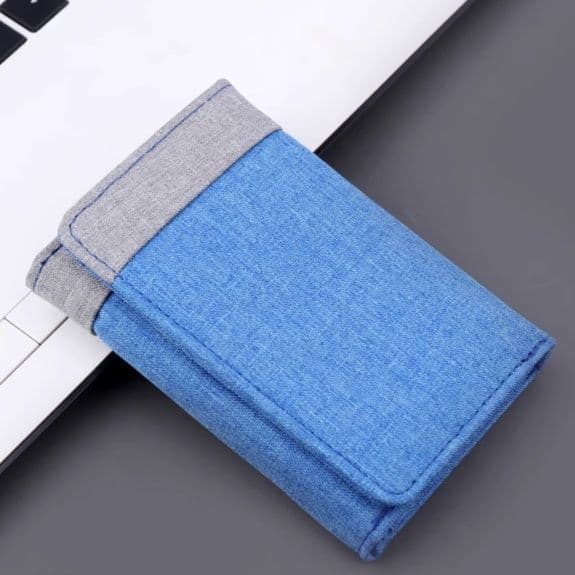 コンパクト 財布 織物素材の洗練三つ折りミニ財布