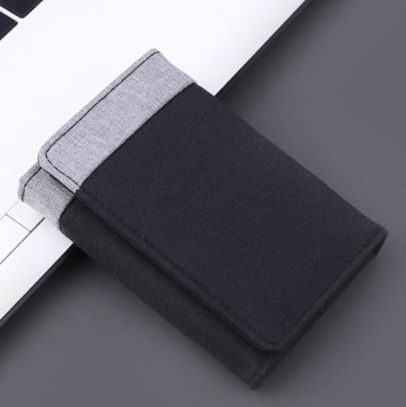 コンパクト 財布 織物素材の洗練三つ折りミニ財布