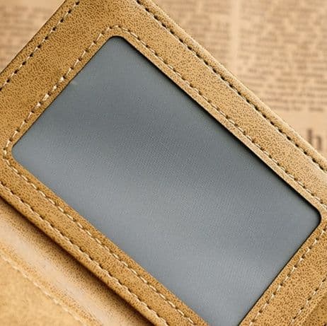 コンパクト 財布 デニム素材の三つ折りミニウォレット