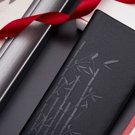 コンパクト 財布 竹模様 薄型長財布