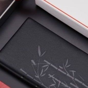 コンパクト 財布 竹模様 薄型長財布