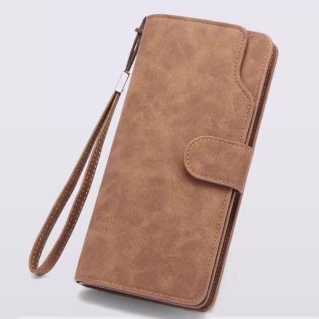 コンパクト 財布 上質スエード調 スマート長財布