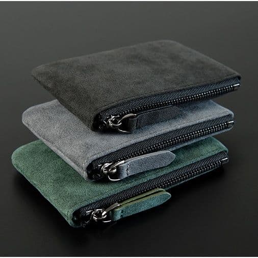 コンパクト 財布 スエード調ミニマル財布