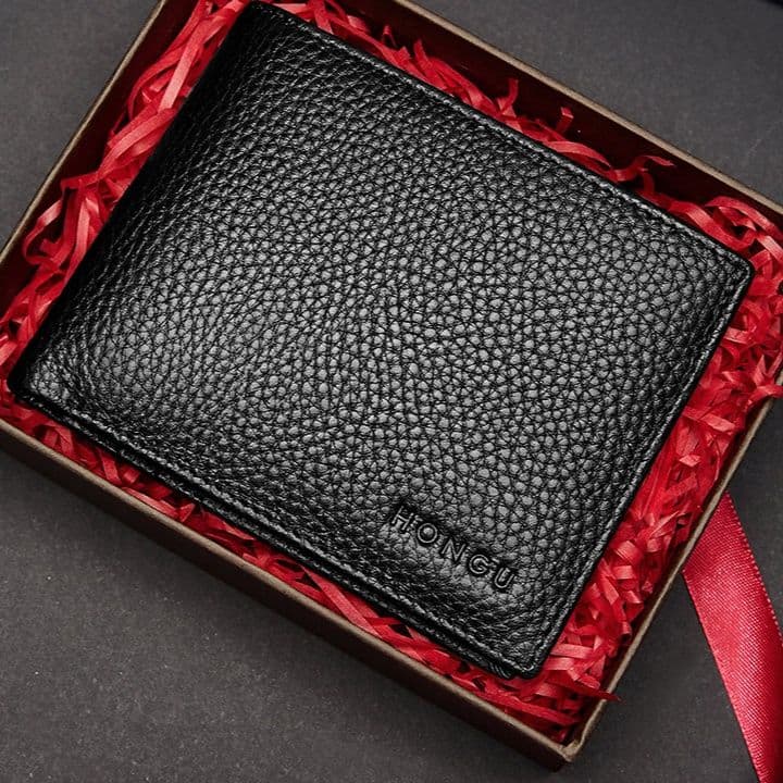 コンパクト 財布 上質牛革 薄型二つ折り財布