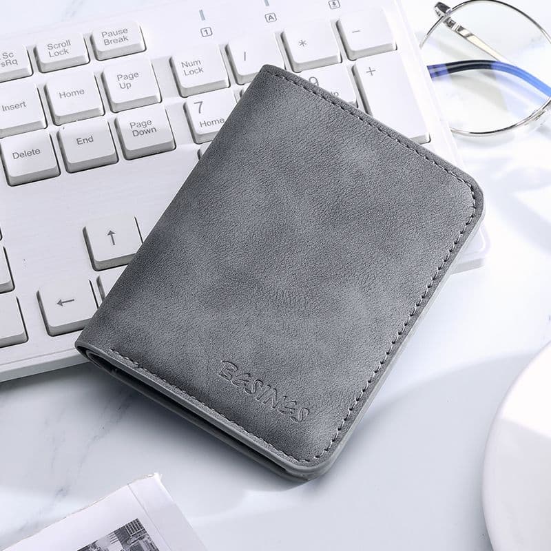 コンパクト 財布 上質レザー薄型二つ折り財布