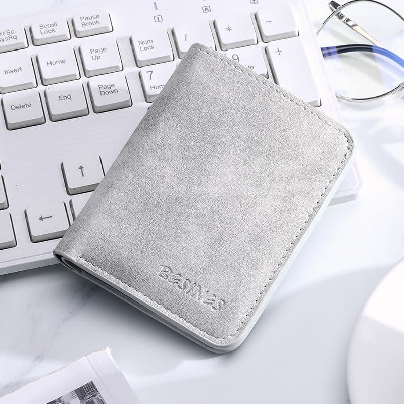 コンパクト 財布 上質レザー薄型二つ折り財布