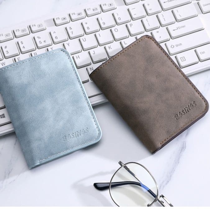 コンパクト 財布 上質レザー薄型二つ折り財布