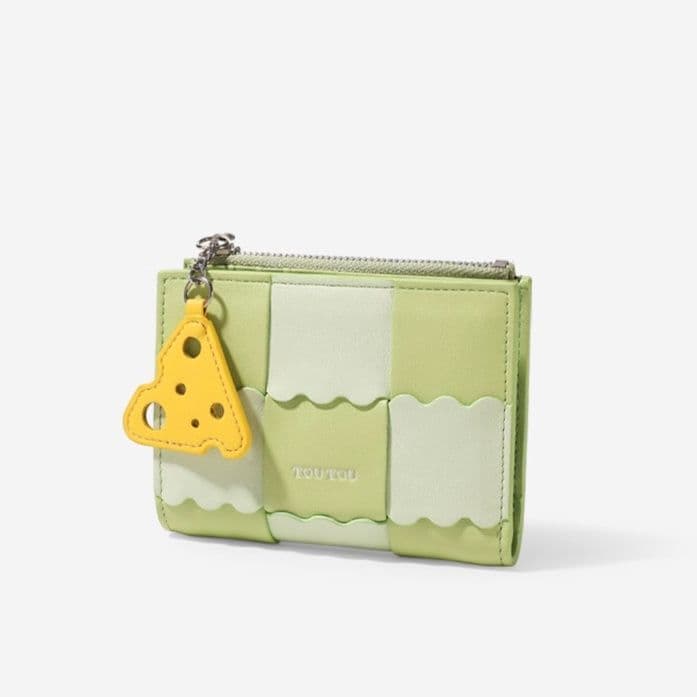 コンパクト 財布 パッチワーク波型ミニ財布