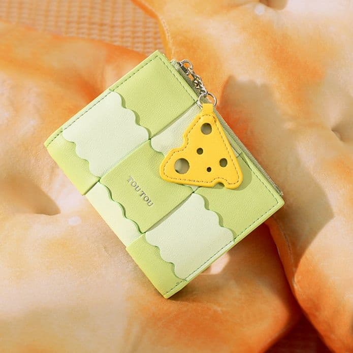 コンパクト 財布 パッチワーク波型ミニ財布