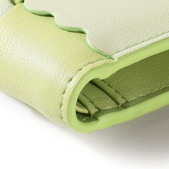 コンパクト 財布 パッチワーク波型ミニ財布