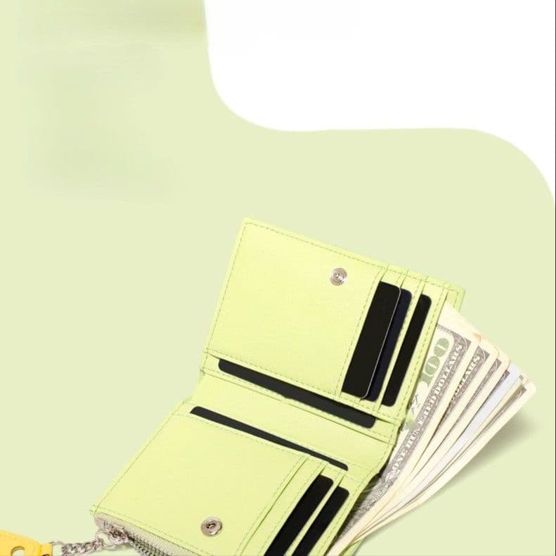 コンパクト 財布 パッチワーク波型ミニ財布