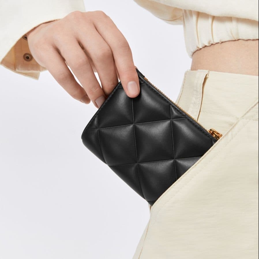 コンパクト 財布 キルティングデザイン ミニ財布