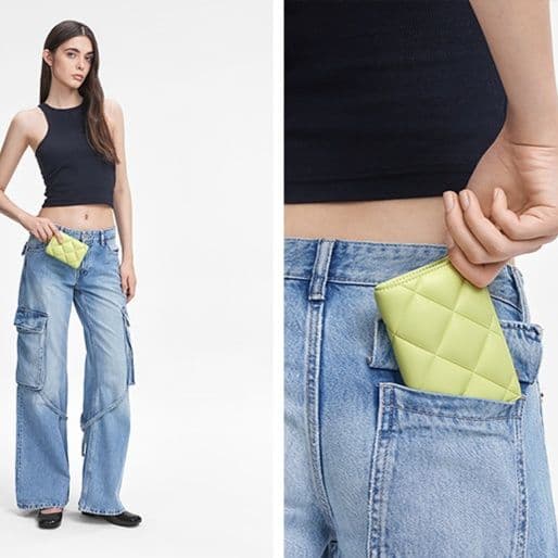 コンパクト 財布 キルティングデザイン ミニ財布