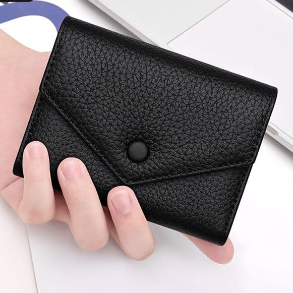 コンパクト 財布 上質牛革使用 多機能三つ折り財布