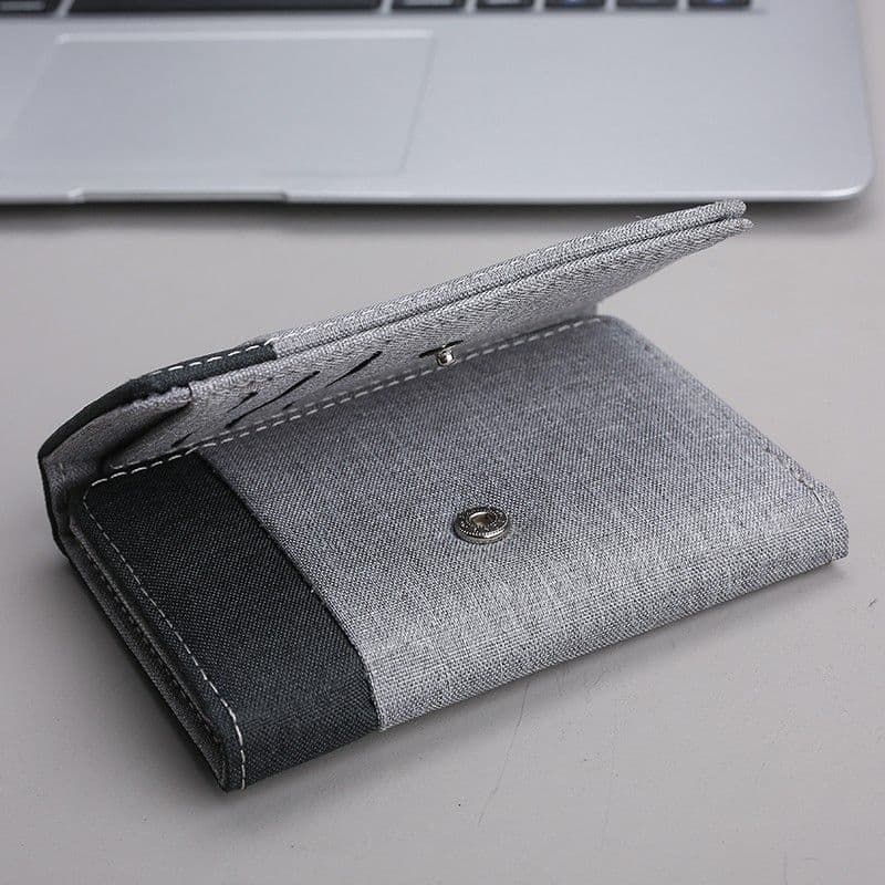 コンパクト 財布 スリム二つ折り 多機能ポケット財布