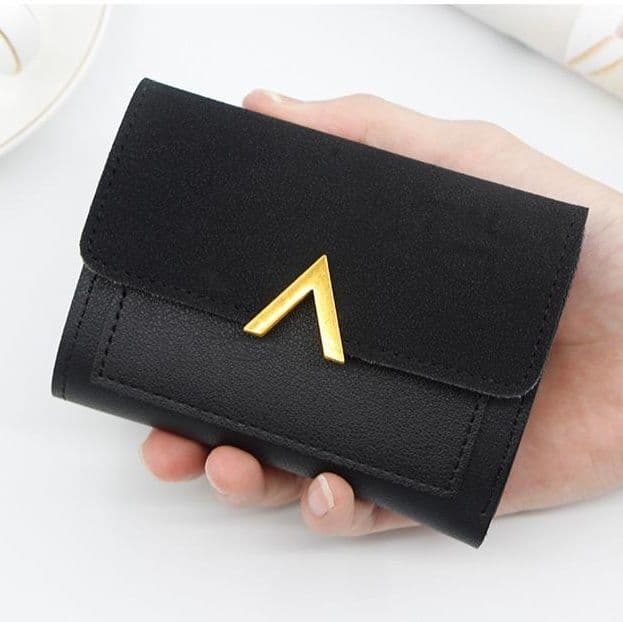 コンパクト 財布 幾何学デザイン三つ折りミニ財布