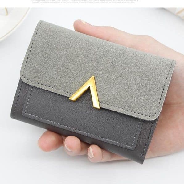 コンパクト 財布 幾何学デザイン三つ折りミニ財布