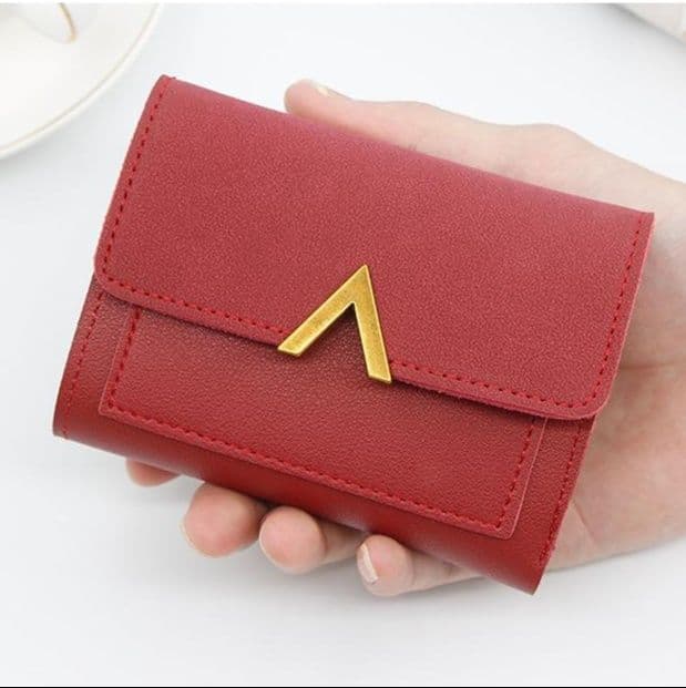 コンパクト 財布 幾何学デザイン三つ折りミニ財布