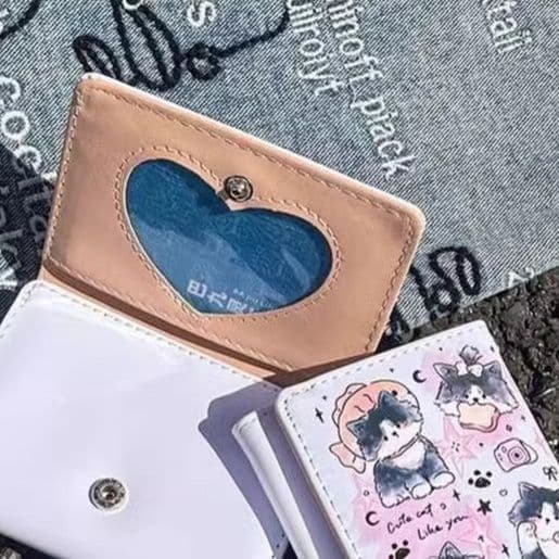 コンパクト 財布 ねこ星空イラスト 三つ折りミニ財布